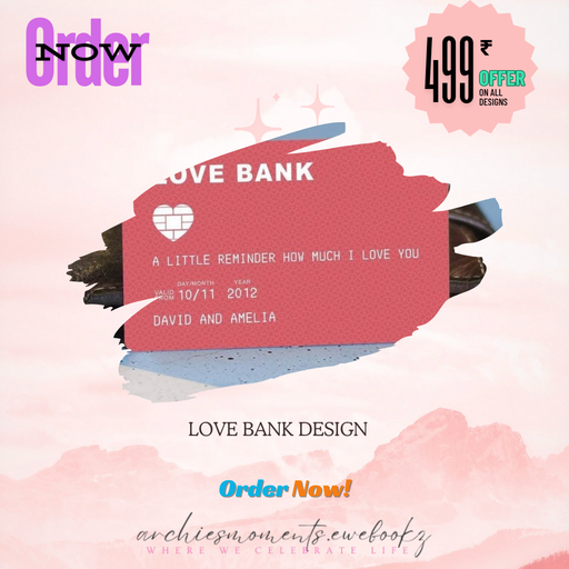 Wallet Cards - Love Bank Design